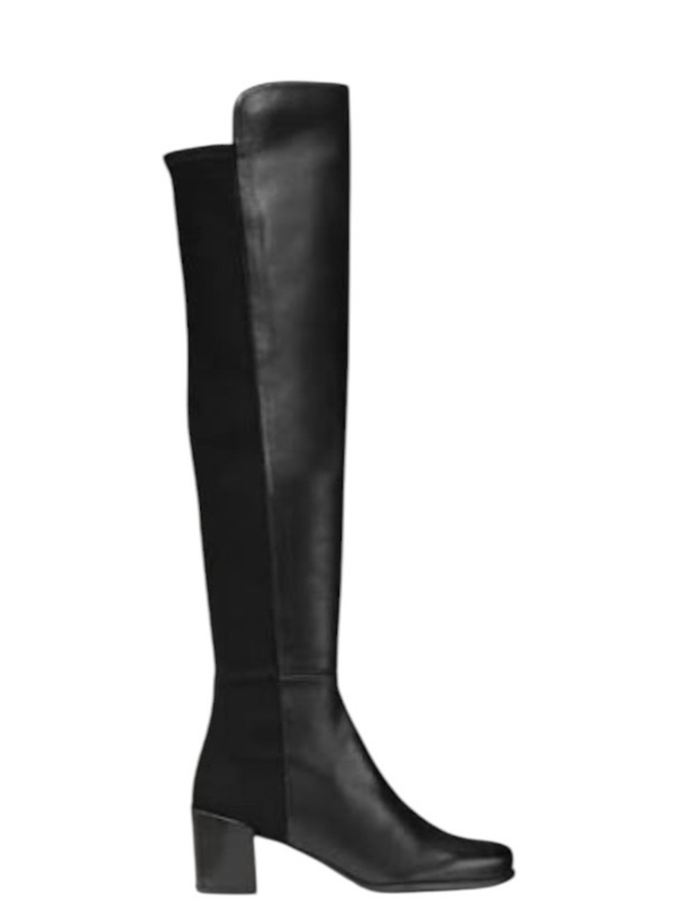NIB Stuart Weitzman Linsi Pointed Toe Stacked Heel Over-The-Knee Boots, Size 9.5